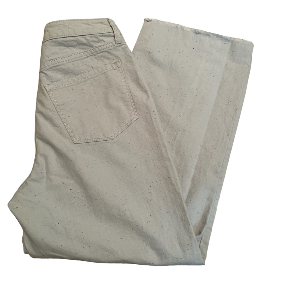 Lauren Conrad Wide Leg ankle jeans. Light colored. Splatter color design. Size 4 - Picture 3 of 9
